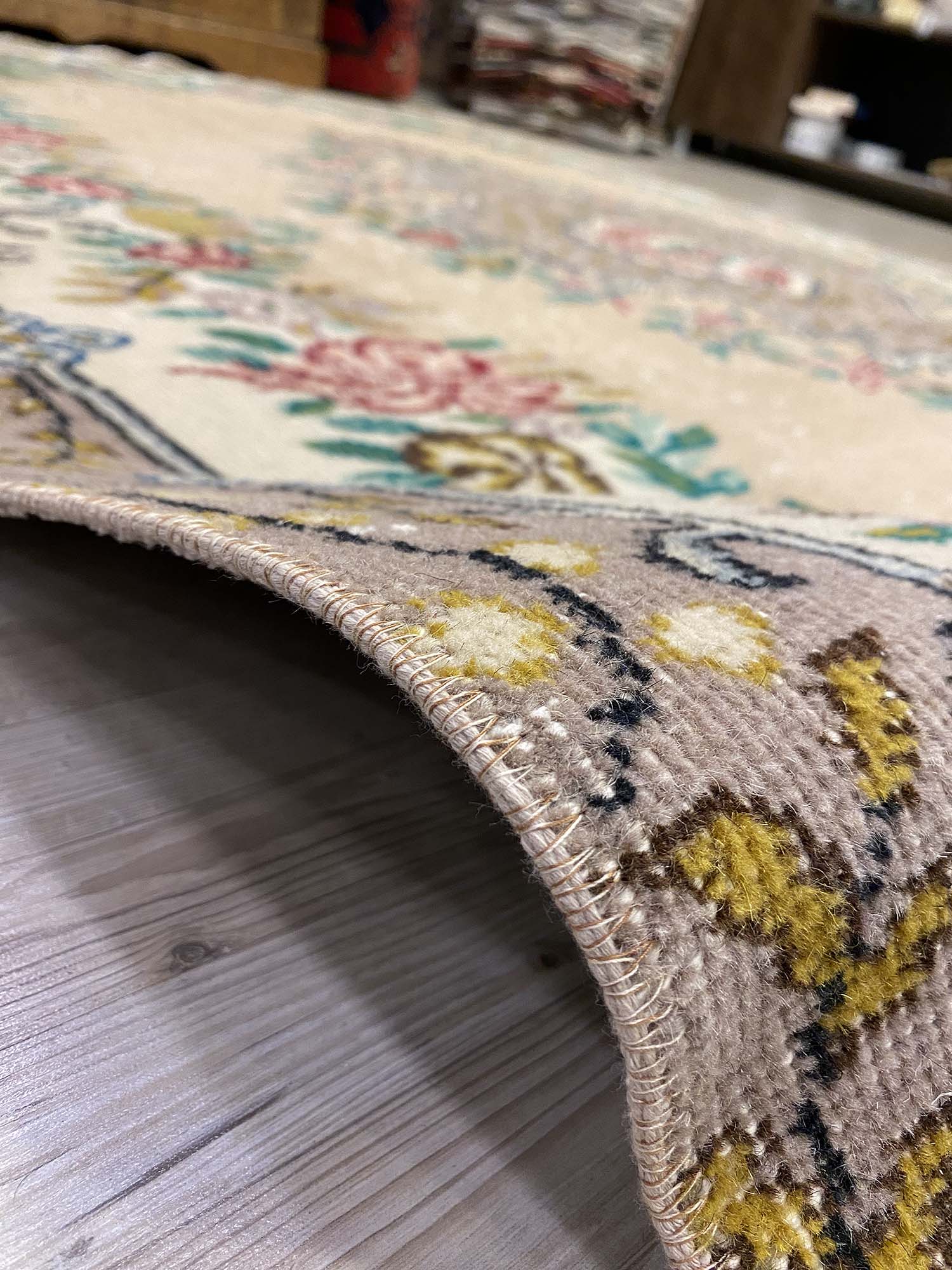 Distressed Vintage Rug — detail view 5, handmade vintage rug