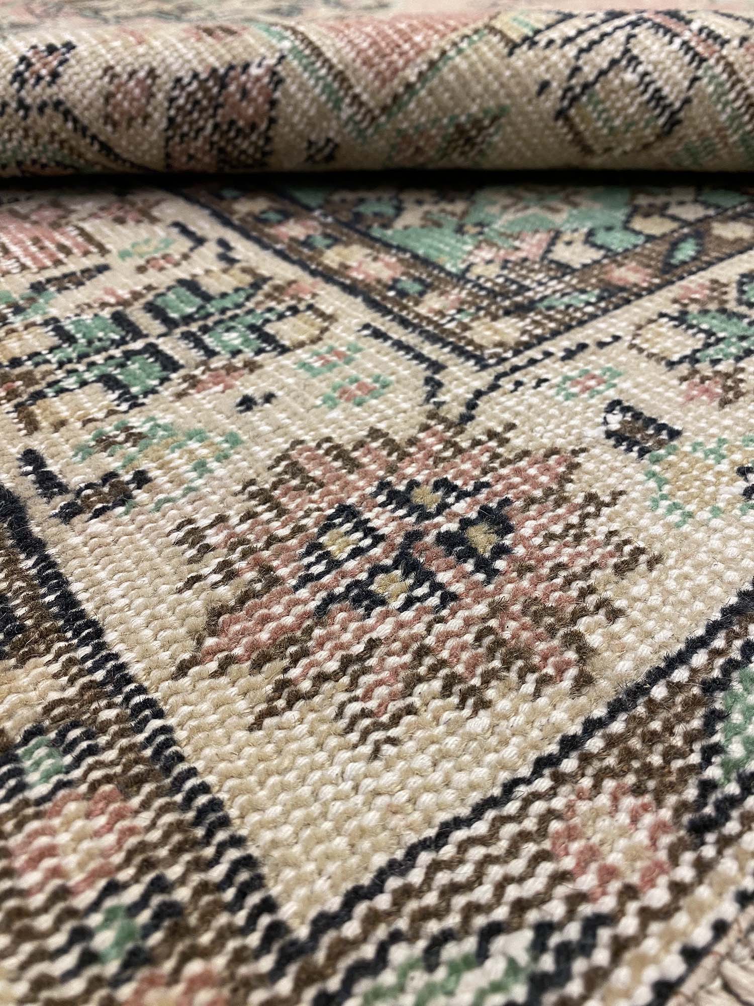 Ottoman Antique-Style Vintage Rug — detail view 4, handmade vintage rug