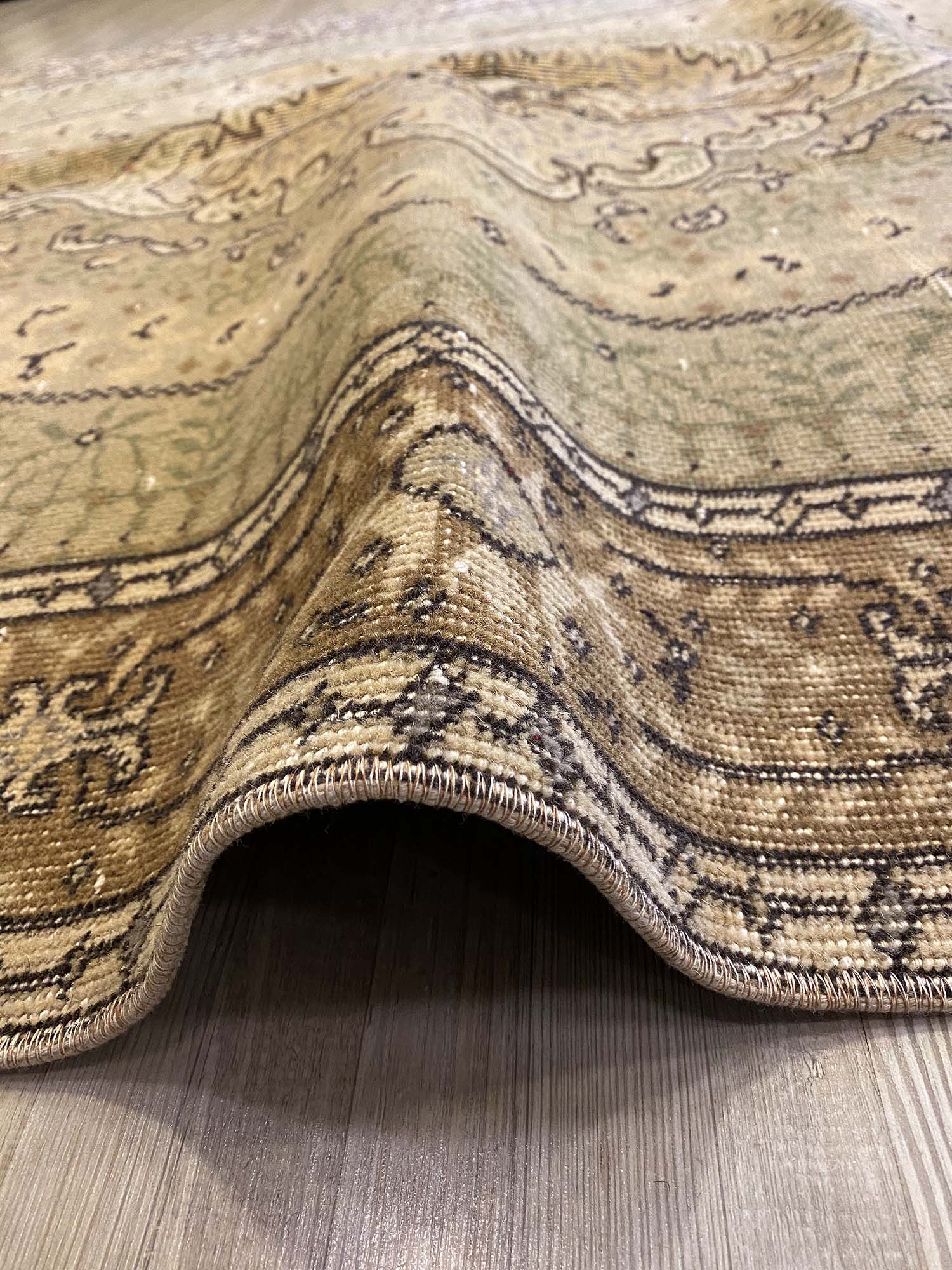 Demirci Distressed Vintage Rug — detail view 4, handmade vintage rug