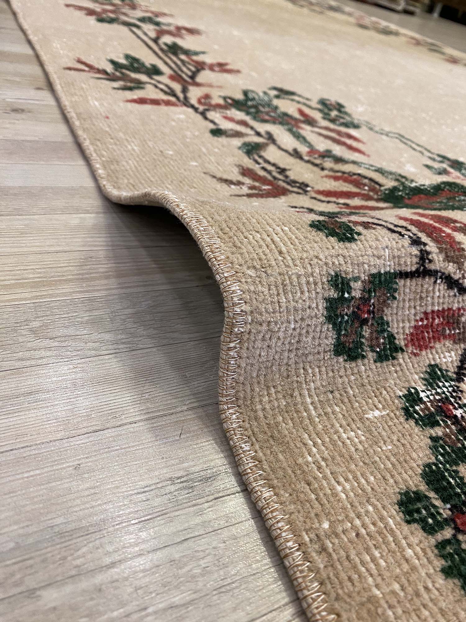Milas Distressed Vintage Rug — detail view 4, handmade vintage rug