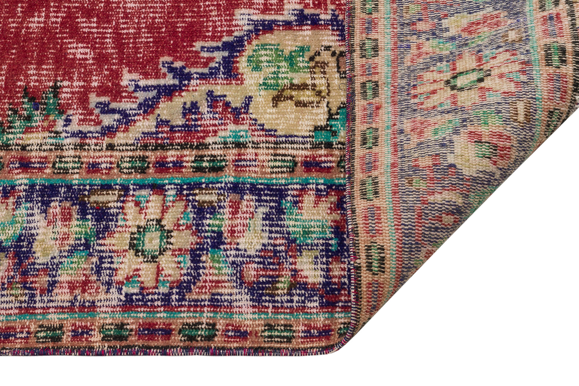 Demirci Distressed Vintage Rug — detail view 5, handmade vintage rug