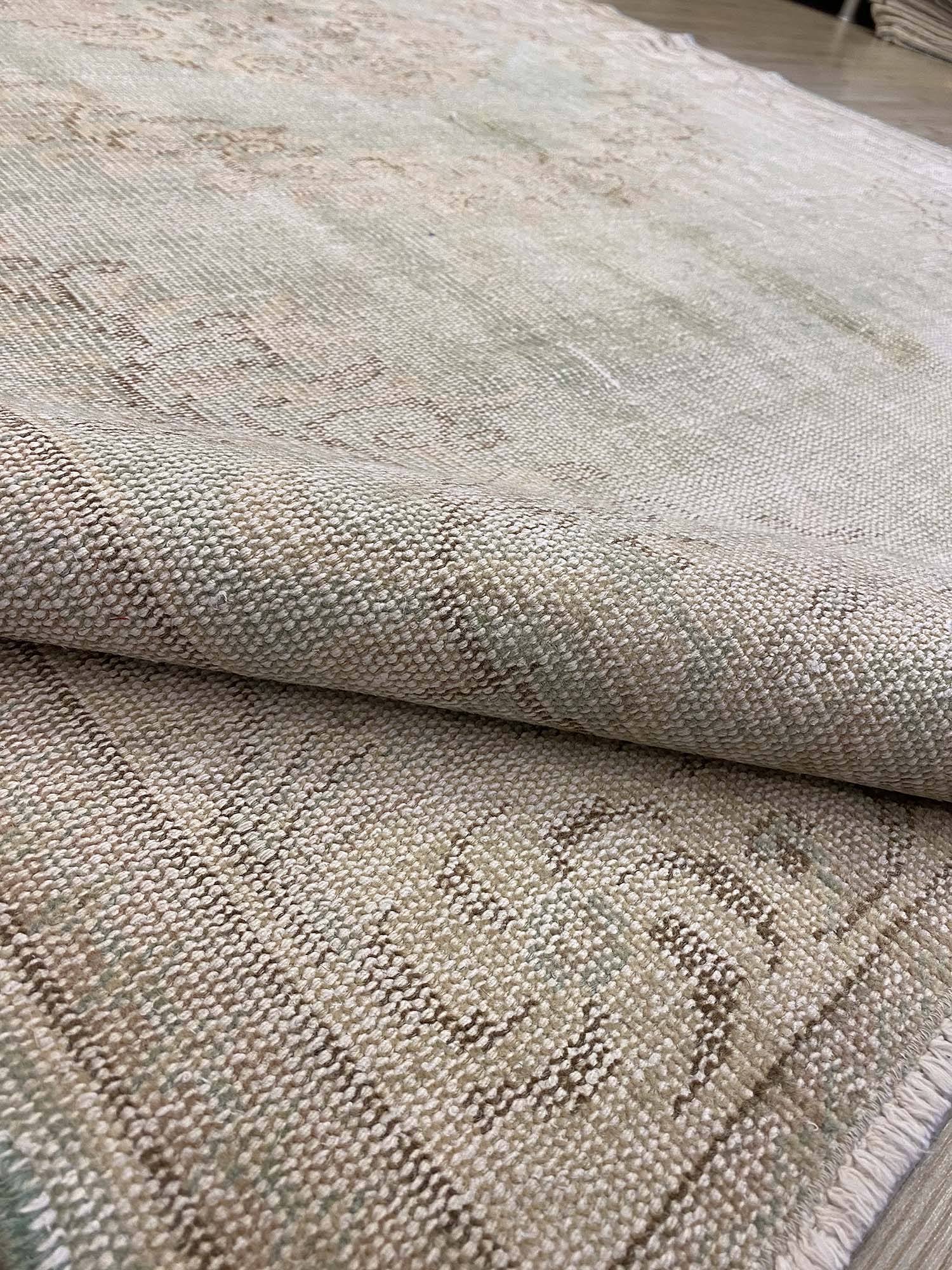 Timeless Turkish Handcrafted Distressed Vintage Rug — detail view 3, handmade vintage rug
