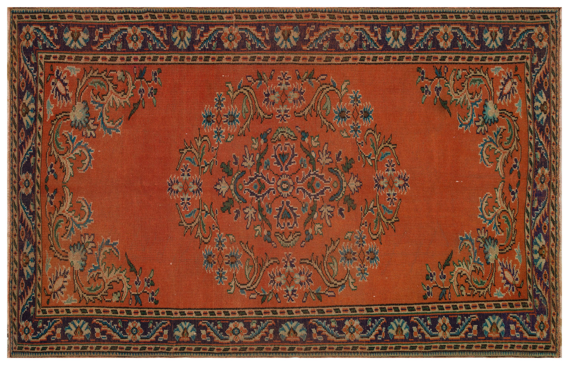 Turkish Distressed Vintage Rug — detail view 4, handmade vintage rug