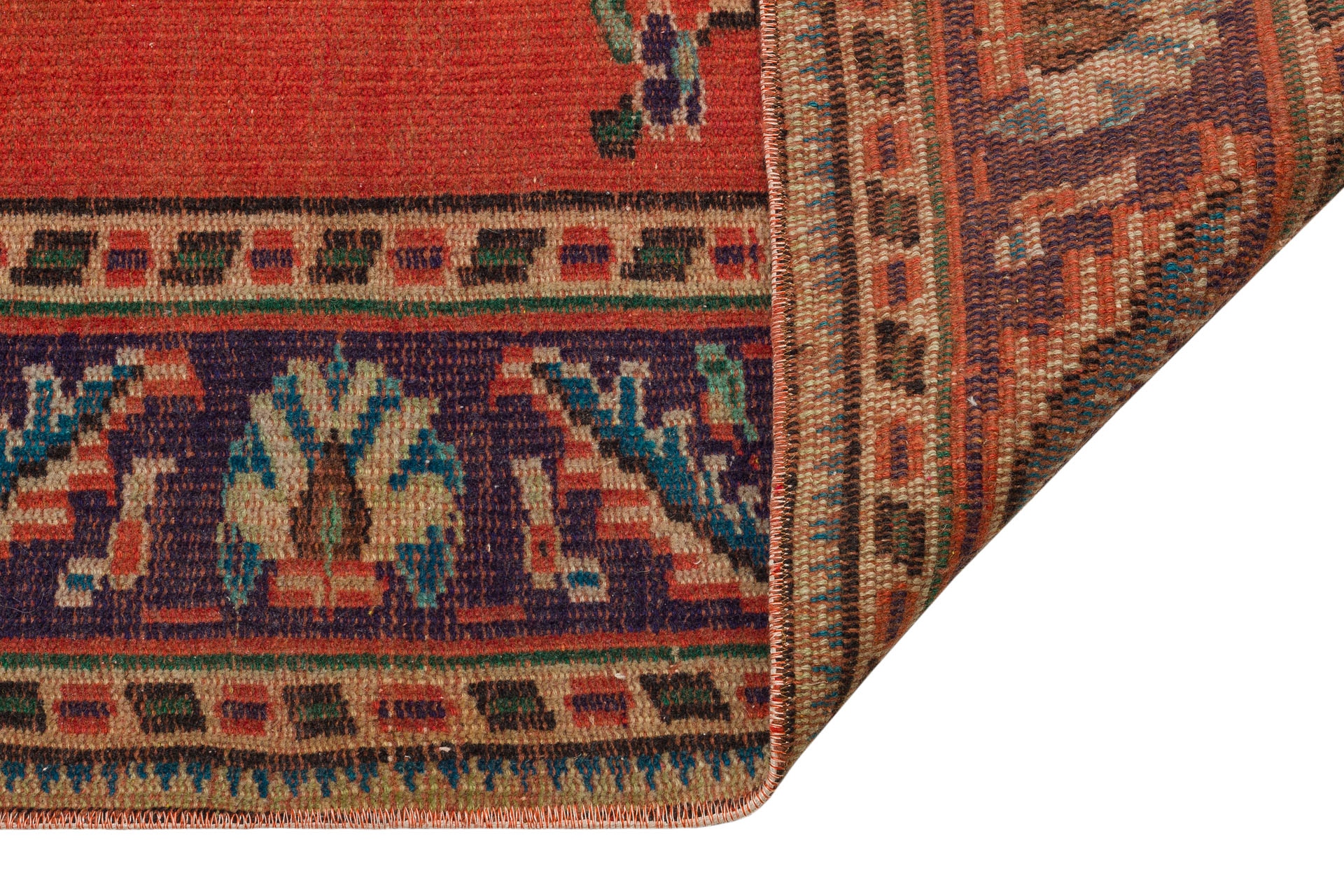 Turkish Distressed Vintage Rug — detail view 5, handmade vintage rug