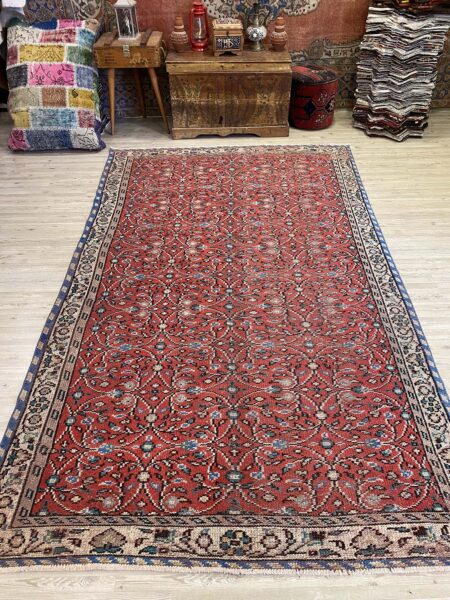 Legendary Lace-Weave Distressed Vintage Rug, Handmade rug, wool & silk wool/weave, size 163 × 282 cm, from Anatolia, SKU 10230