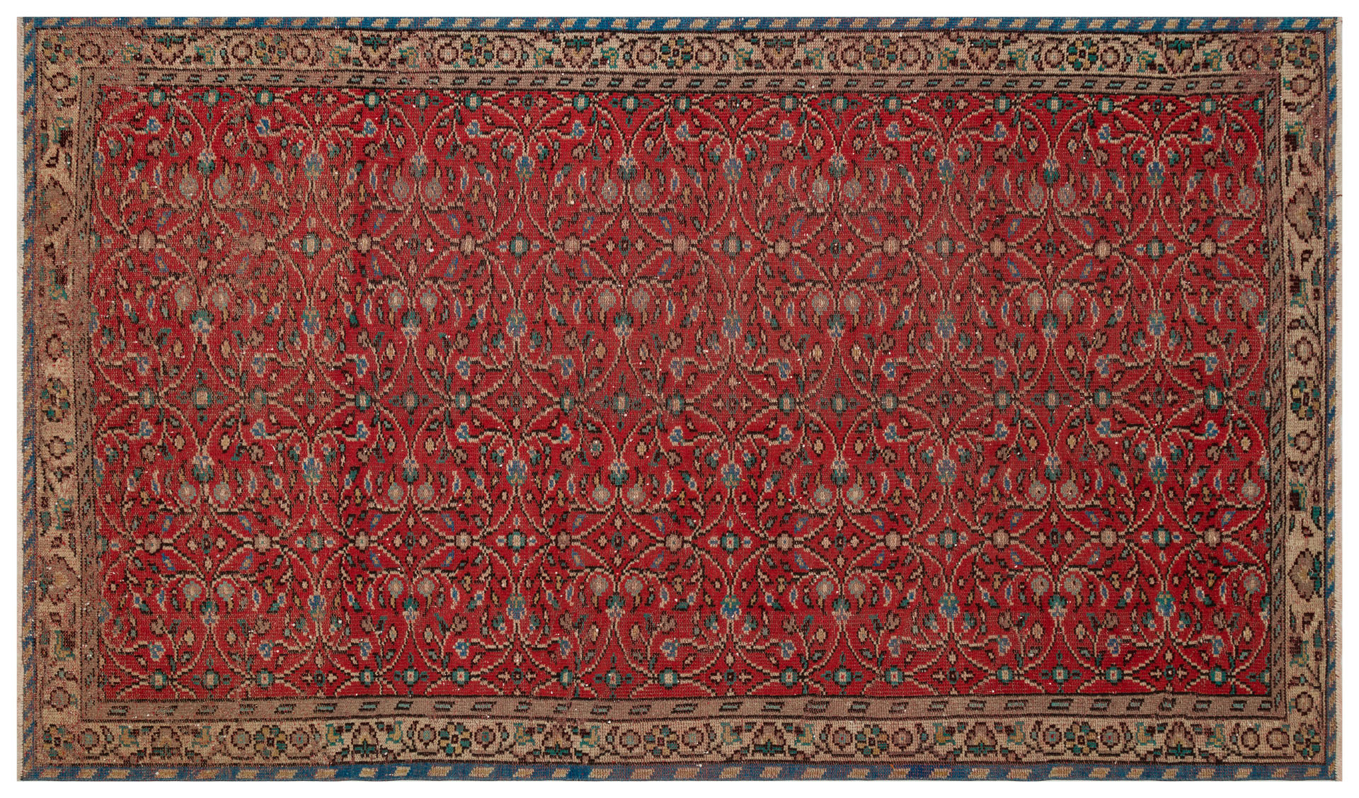 Legendary Lace-Weave Distressed Vintage Rug — detail view 4, handmade vintage rug