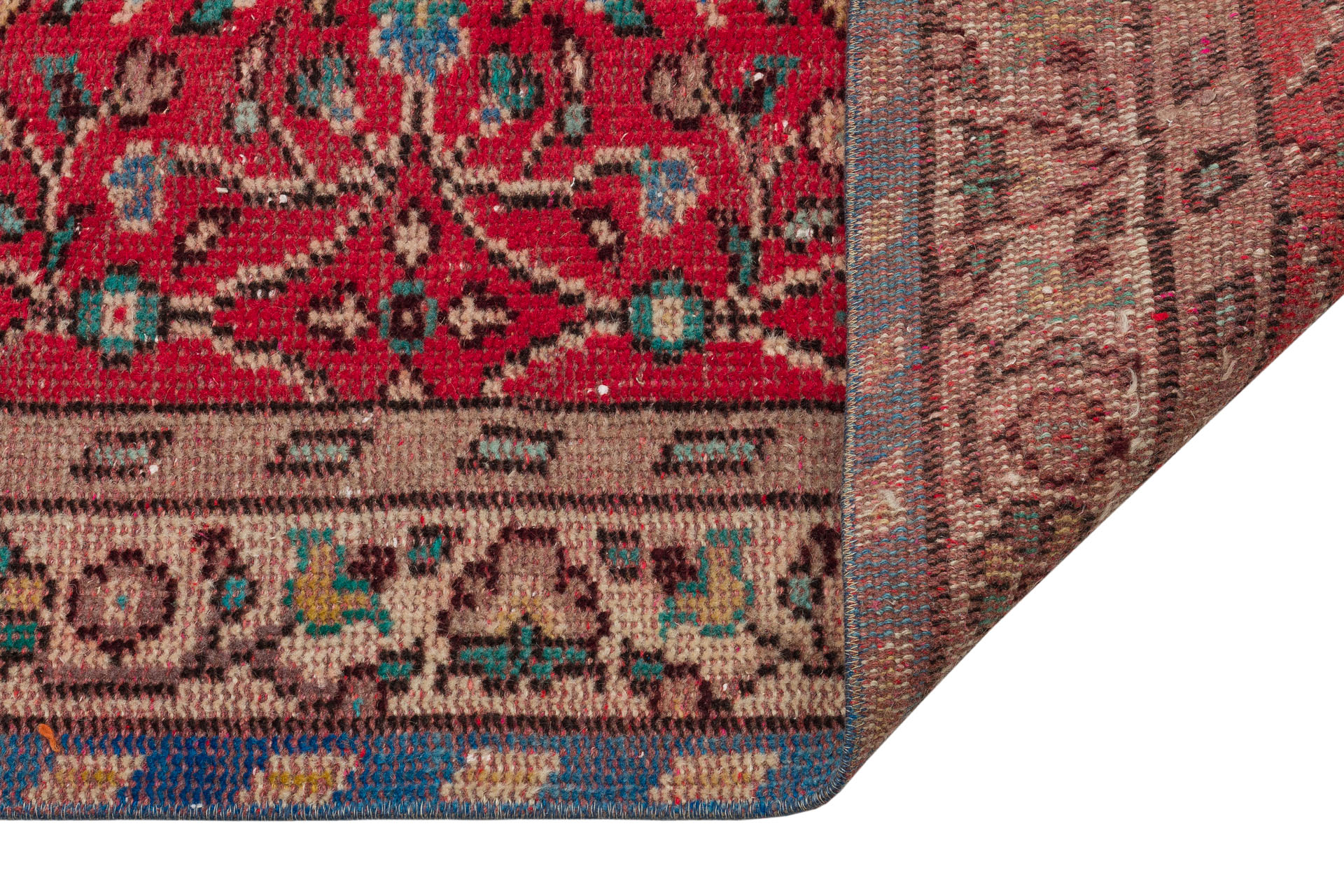Legendary Lace-Weave Distressed Vintage Rug — detail view 5, handmade vintage rug