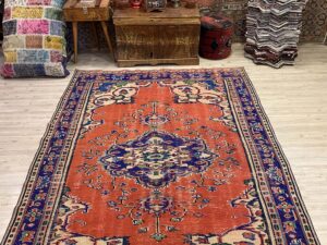 İmparatorluk Dokusu Eskitme Vintage Halı 185 x 251 cm 10232