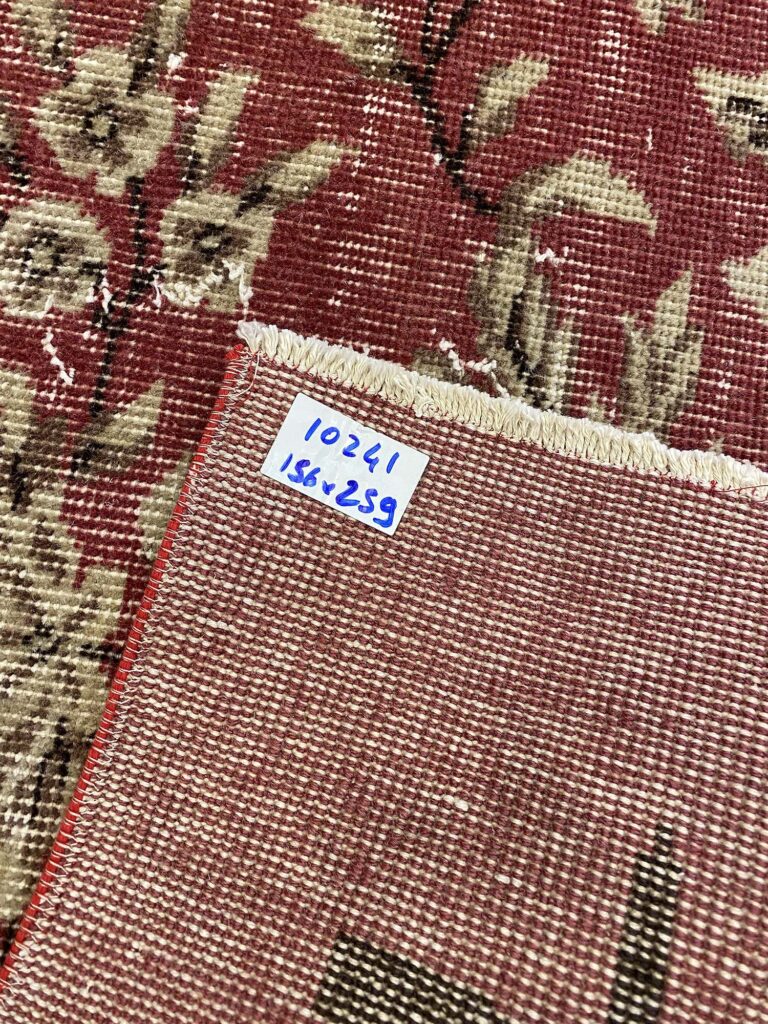 Enchanting Wool Weave Distressed Vintage Rug, detail view 4, handmade rug, SKU 10241