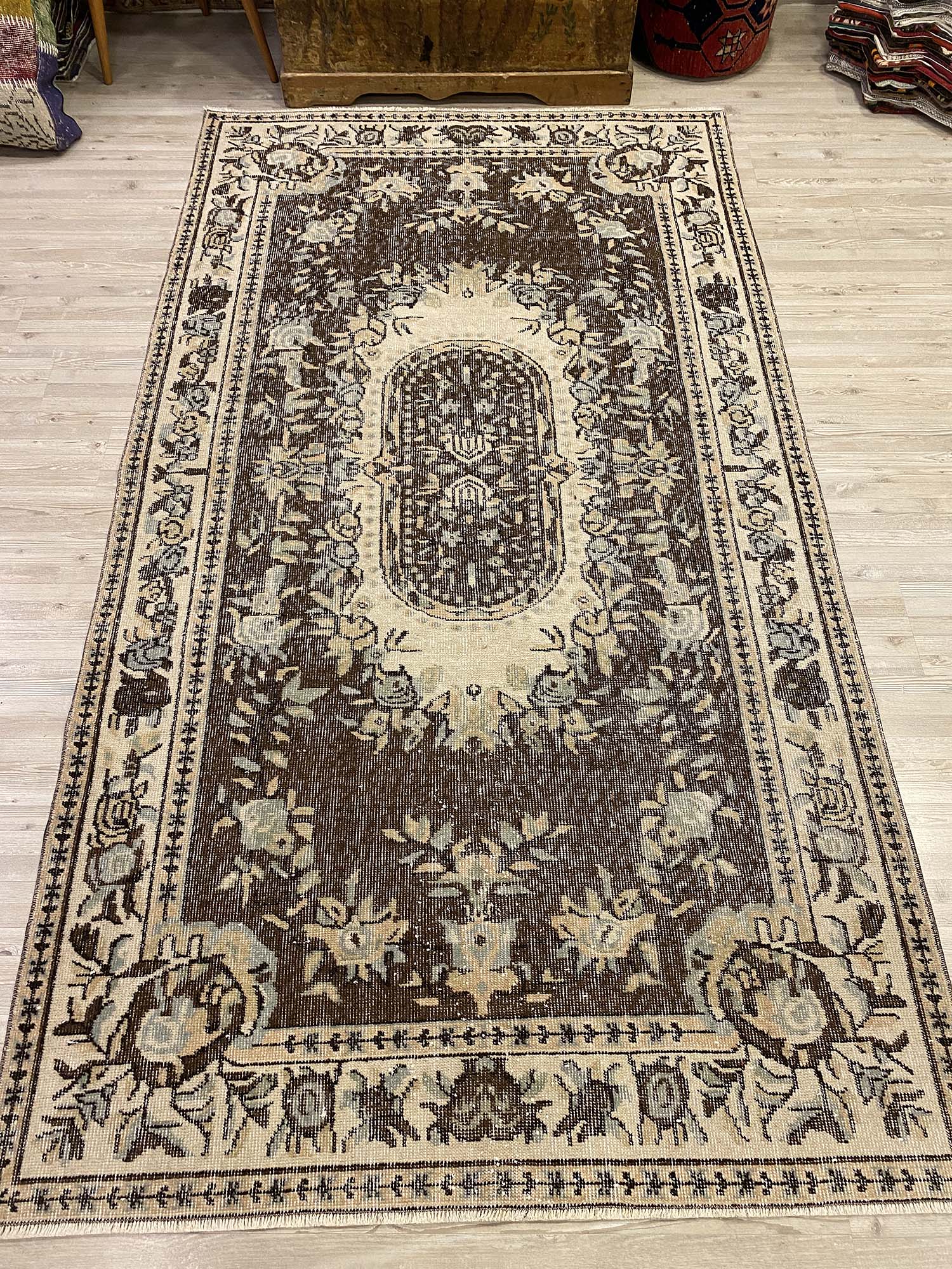 Legendary Lace-Weave Distressed Vintage Rug — detail view 2, handmade vintage rug