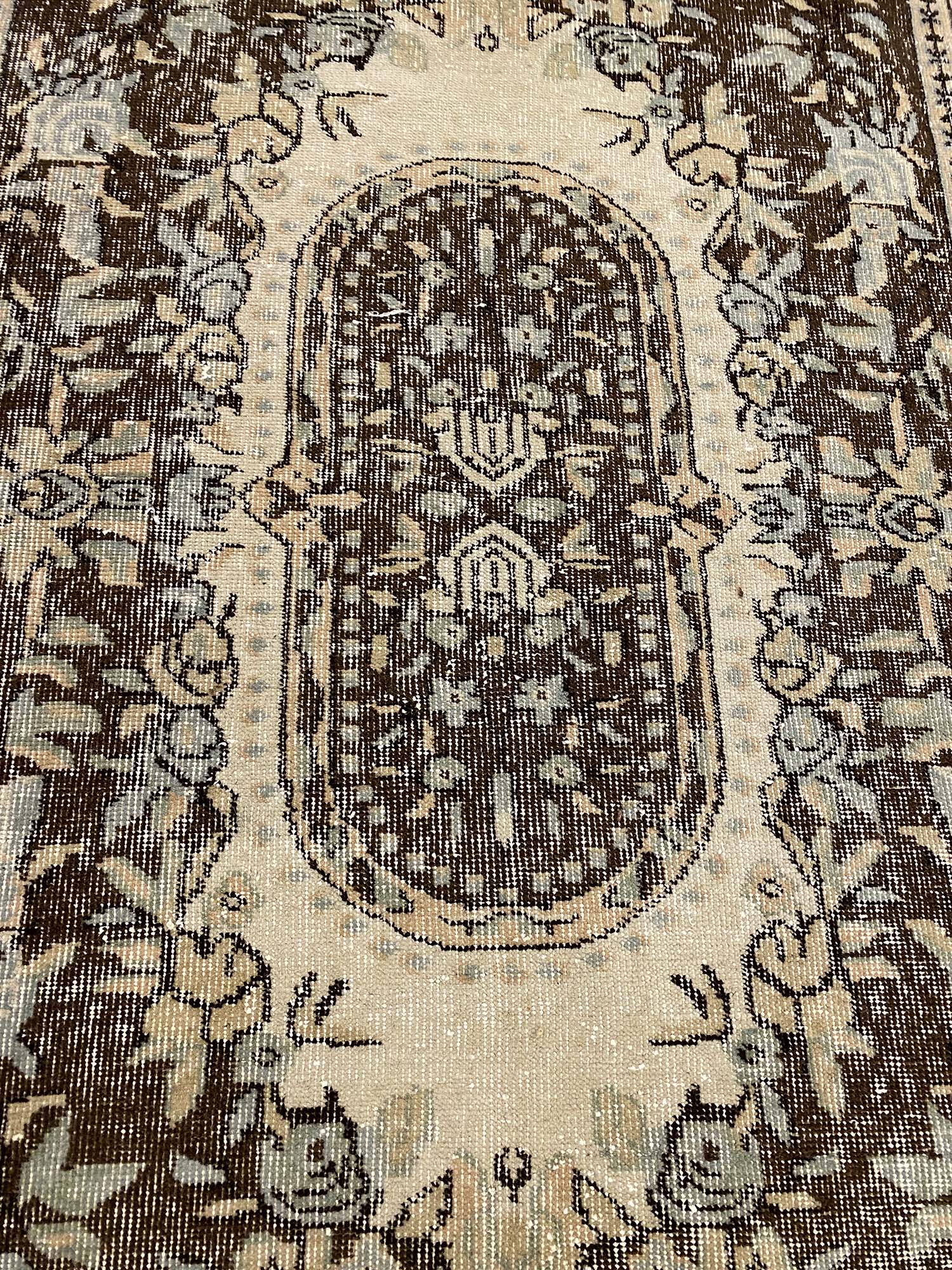 Legendary Lace-Weave Distressed Vintage Rug — detail view 3, handmade vintage rug