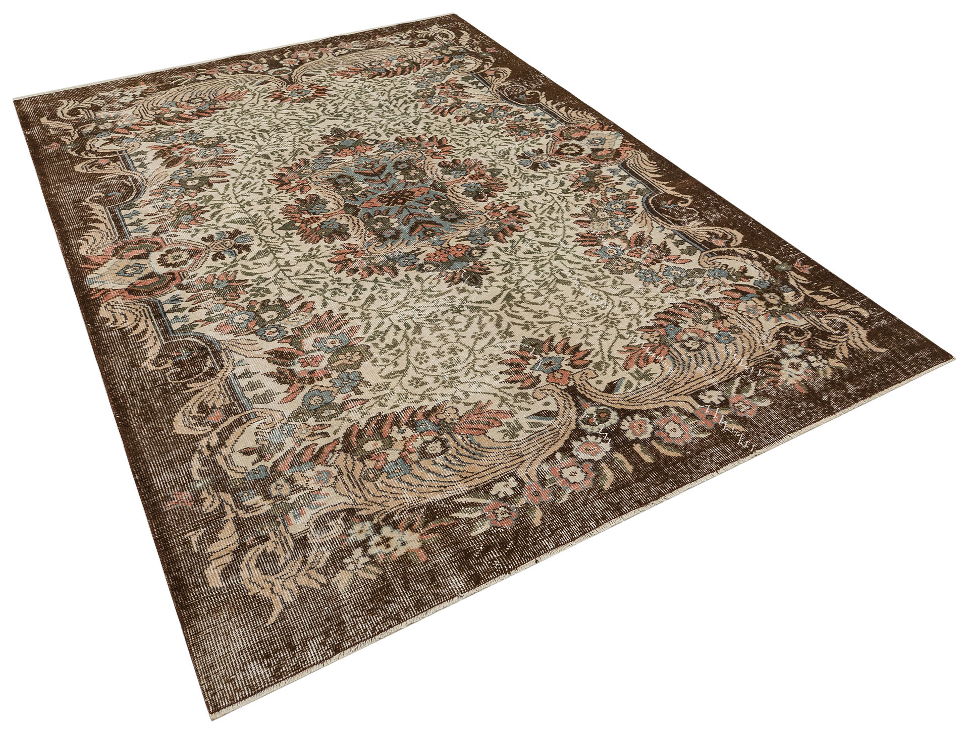 Handmade Distressed Vintage Rug — detail view 5, handmade vintage rug