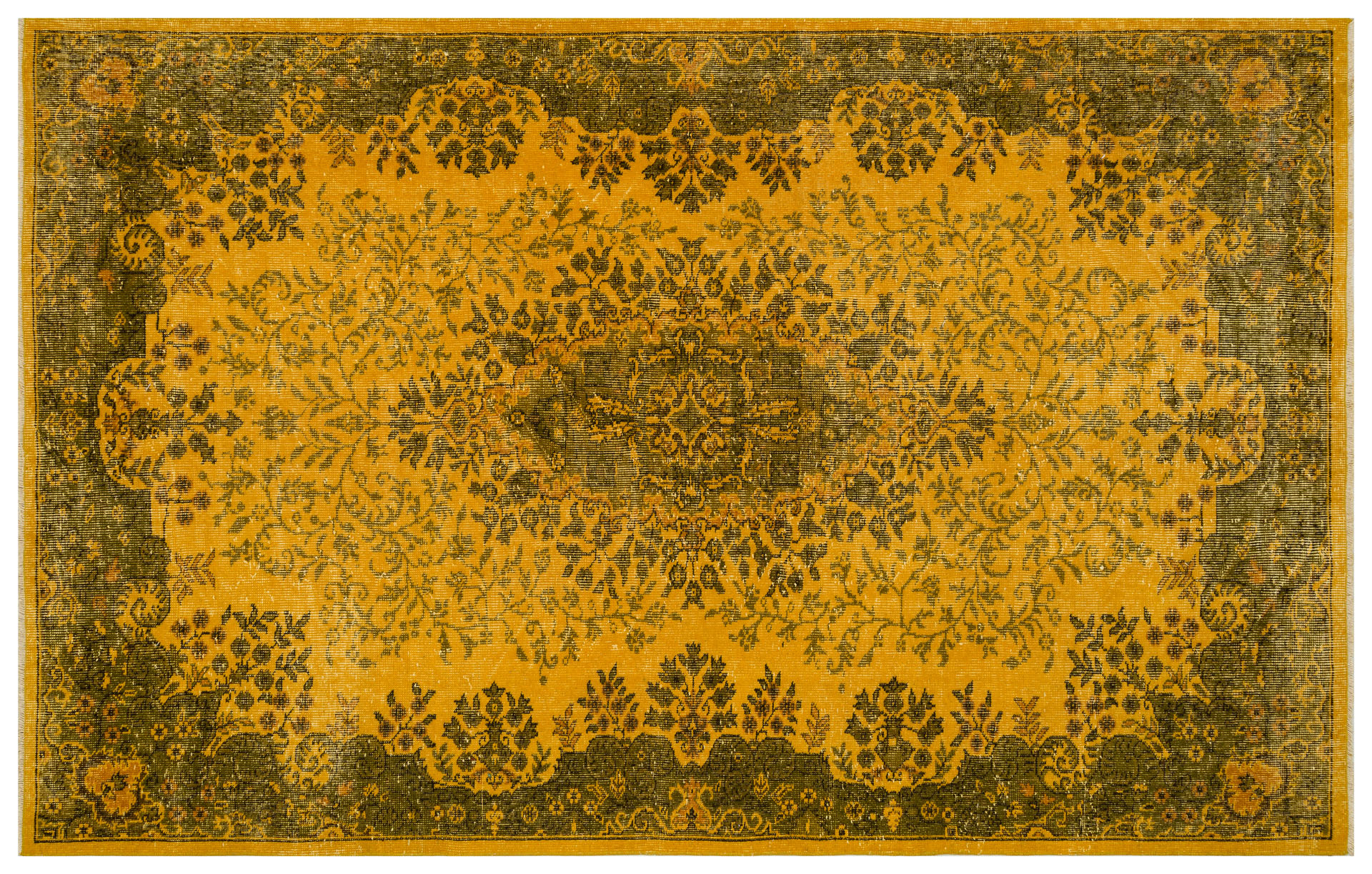 The Melancholy of Times Past: Distressed Vintage Rug — detail view 2, handmade vintage rug