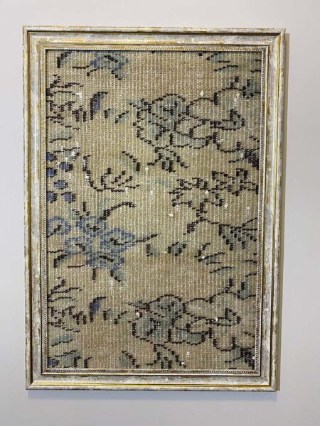 Wool Art T015: Capturing the Spirit of Antique Rugs, vintage rug, Vintage, hand-knotted wool & cotton, size 50 × 70 cm, from Cappadocia