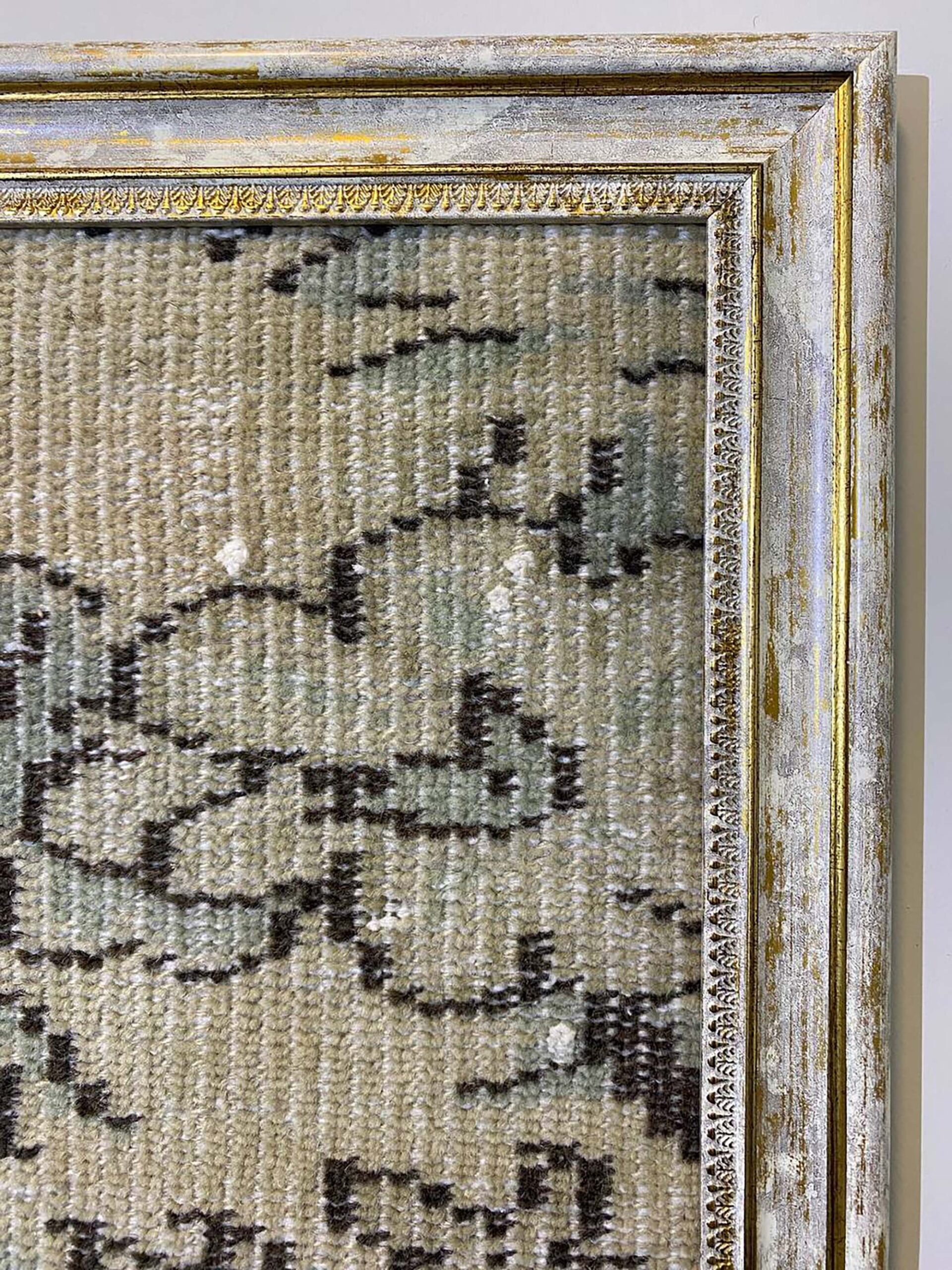 Wool Art T015: Capturing the Spirit of Antique Rugs — detail view 5, vintage vintage rug