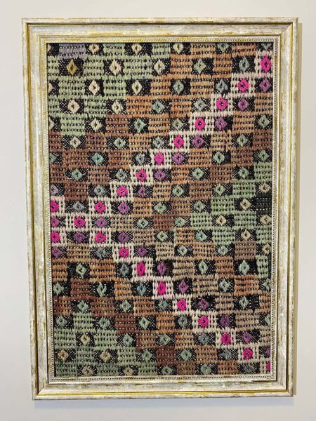 Nature's Legacy: Wool Artwork, vintage rug, Vintage, hand-knotted wool, size 50 × 70 cm, from Milas