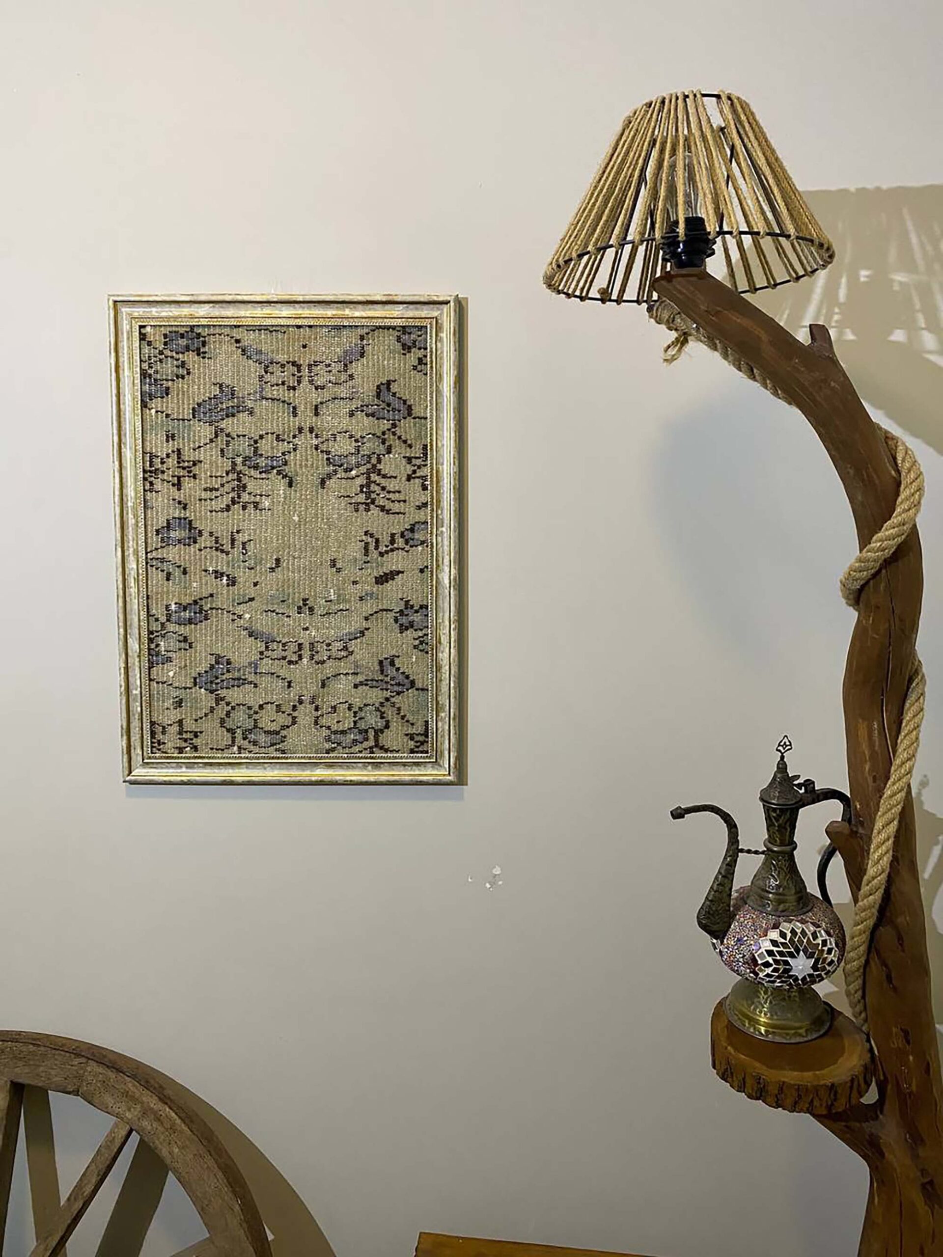 A Masterpiece Inspired by Turkish Rugs — detail view 5, vintage vintage rug