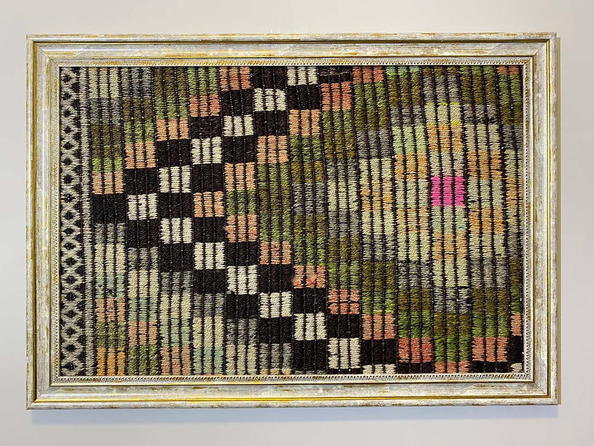 "Soft Traces of Time" Painting — detail view 4, vintage vintage rug