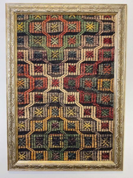 Traces of the Past Wool Tapestry, vintage rug, Vintage, hand-knotted wool, size 50 × 70 cm, from Cappadocia