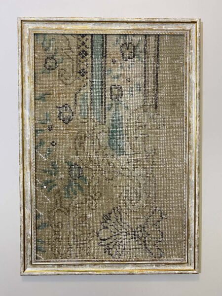 Painting Depicting the Story of an Ancient Turkish Rug, vintage rug, Vintage, hand-knotted wool & cotton, size 50 × 70 cm, from Kayseri