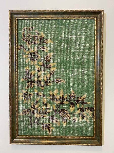 "Soft Traces of Time" Painting, vintage rug, Vintage, hand-knotted wool, size 50 × 70 cm, from Kayseri