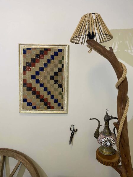 Nature's Legacy: A Work of Art Made of Wool, Vintage rug, wool, cotton & silk wool/weave, size 50 × 70 cm, from Konya, SKU T066
