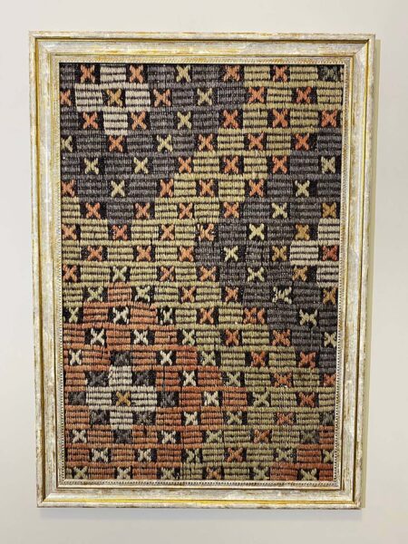 "Soft Traces of Time" Painting, vintage rug, Vintage, hand-knotted silk, size 50 × 70 cm, from Gördes