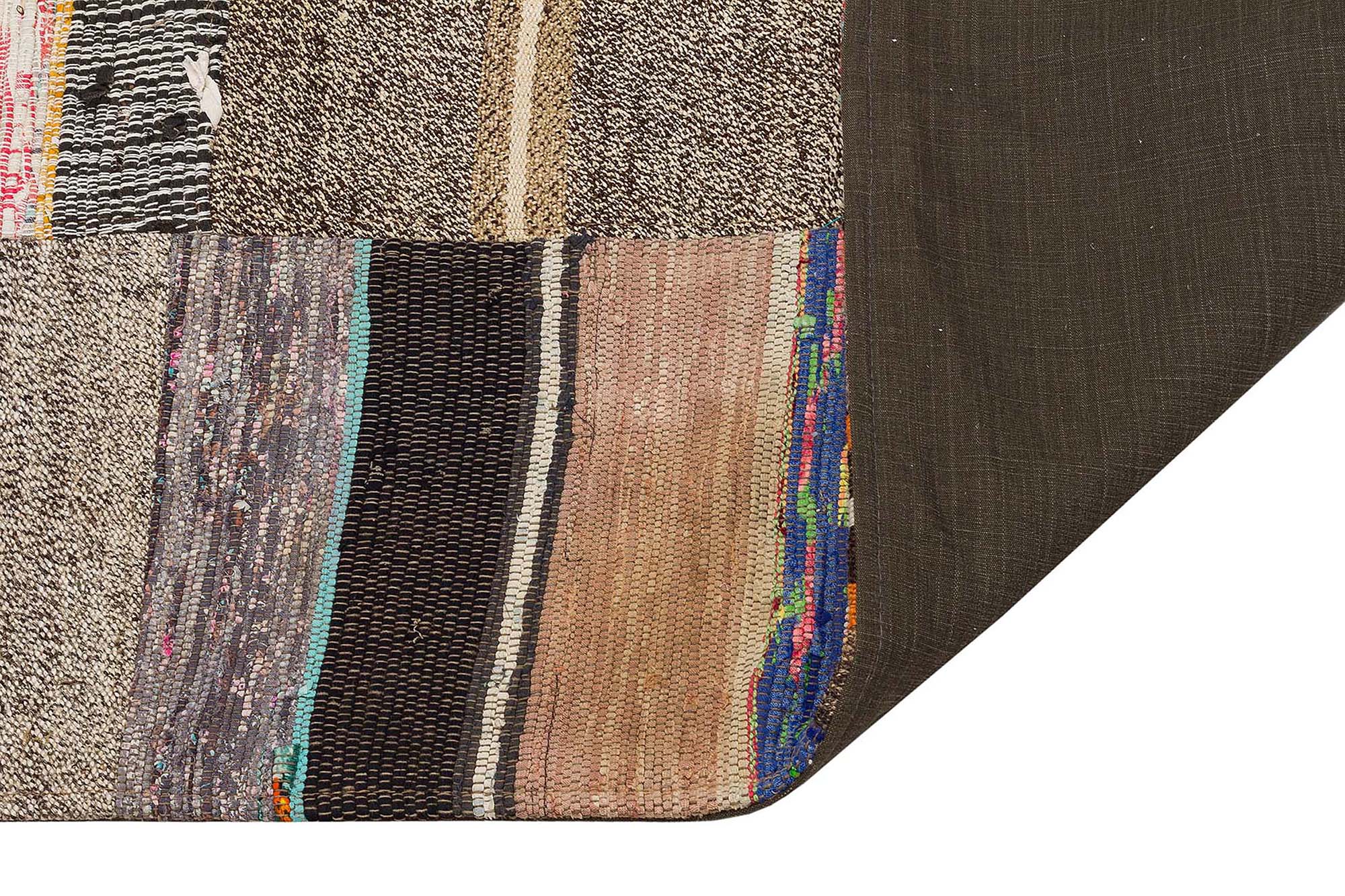 Handmade Patchwork Elegant Design Rug — detail view 3, handmade vintage rug