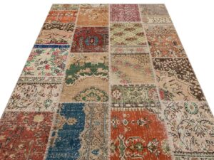 Kök Boya El Dokuma Patchwork Halısı   160x230 cm  6233