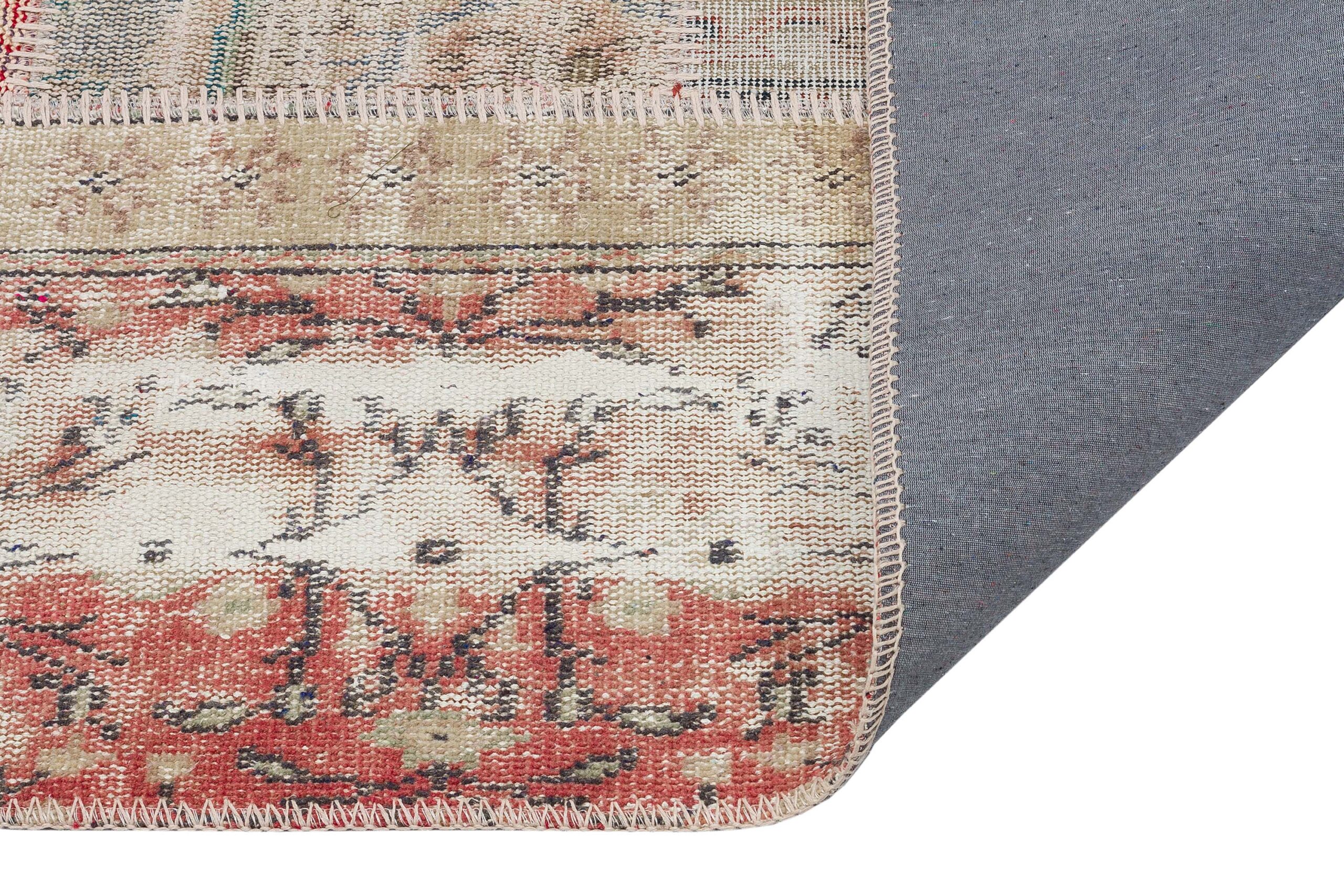 Unique Handwoven Patchwork Rug — detail view 3, handmade vintage rug