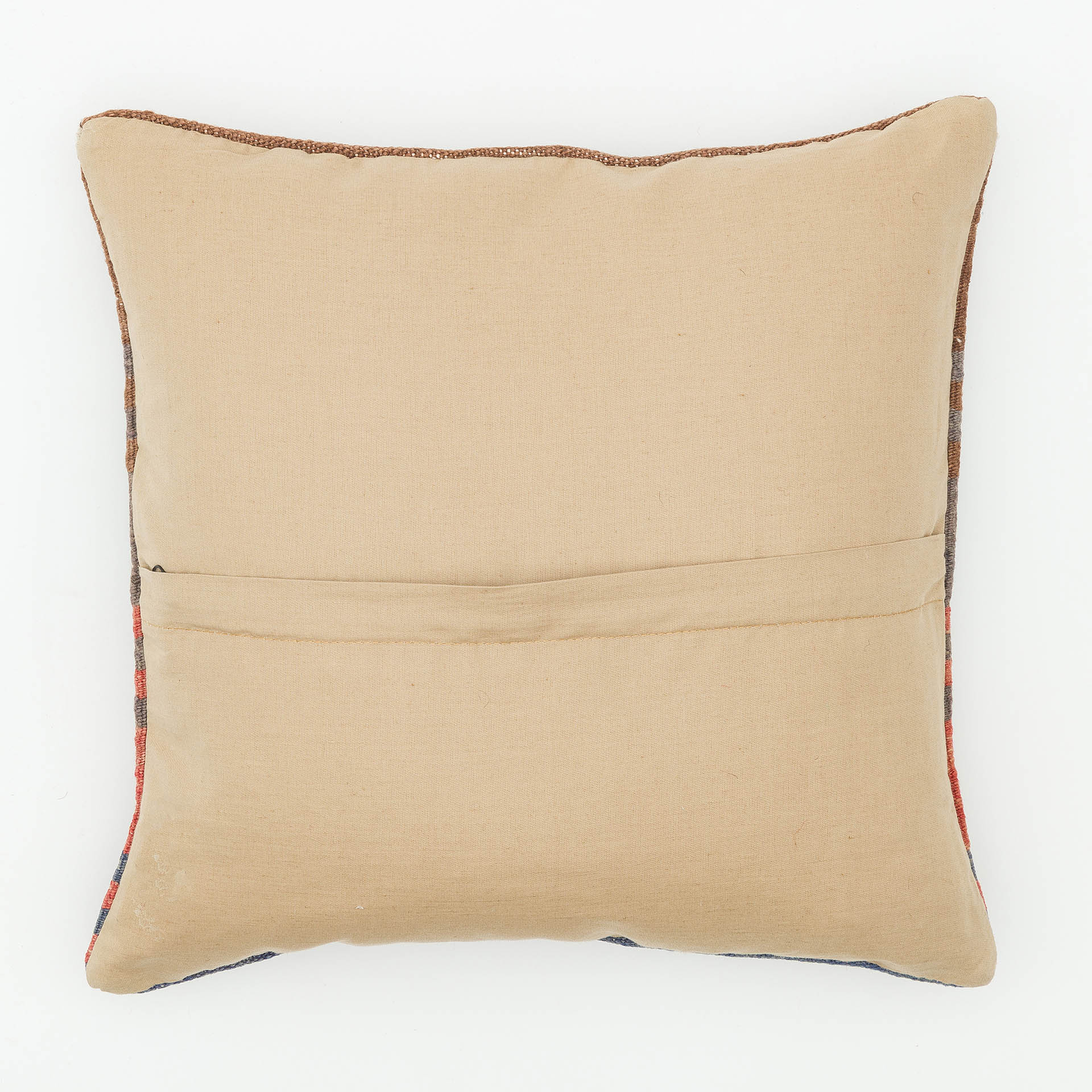 Hand-Woven Pillowcase — detail view 2, kilim vintage rug