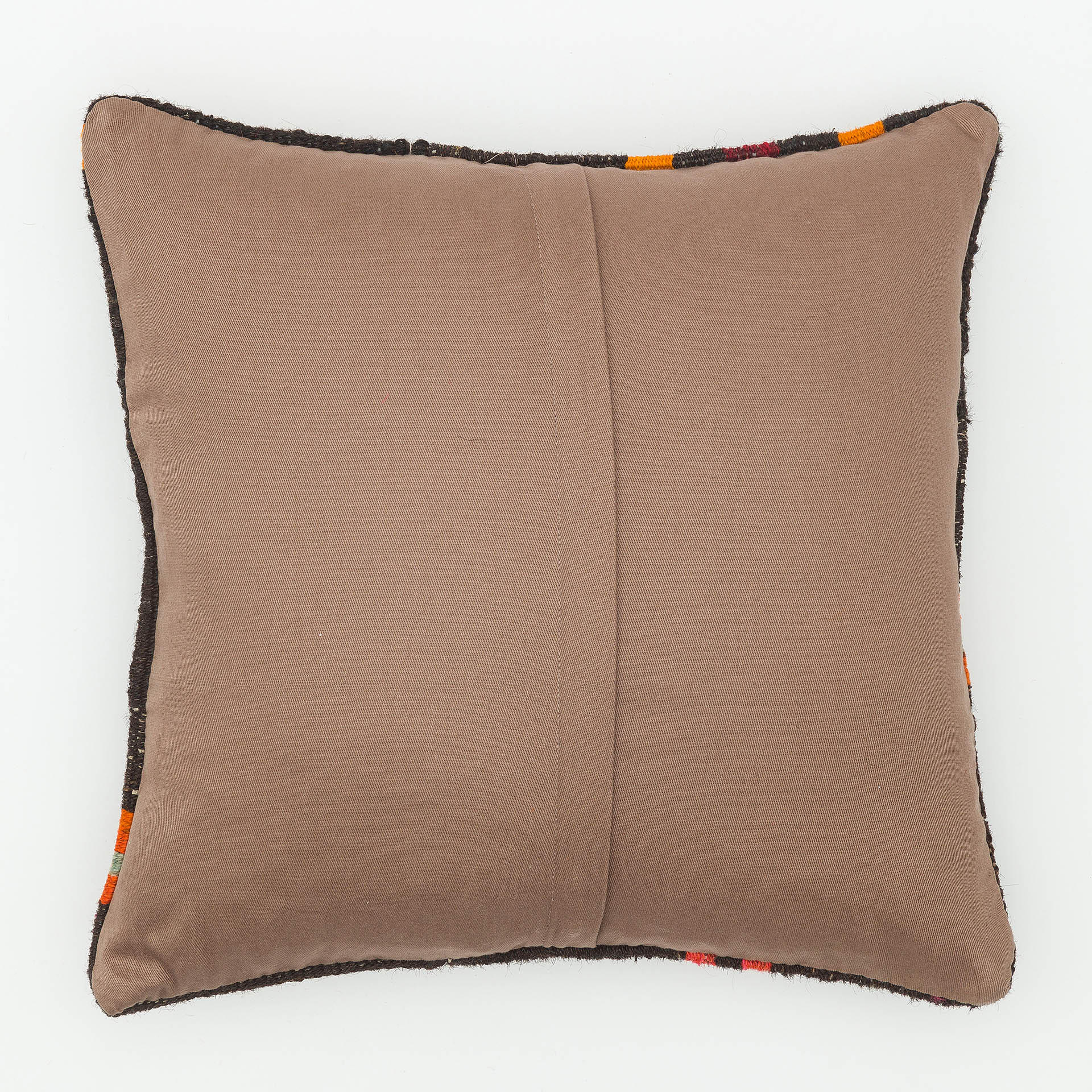Hand-Woven Pillowcase — detail view 2, kilim vintage rug