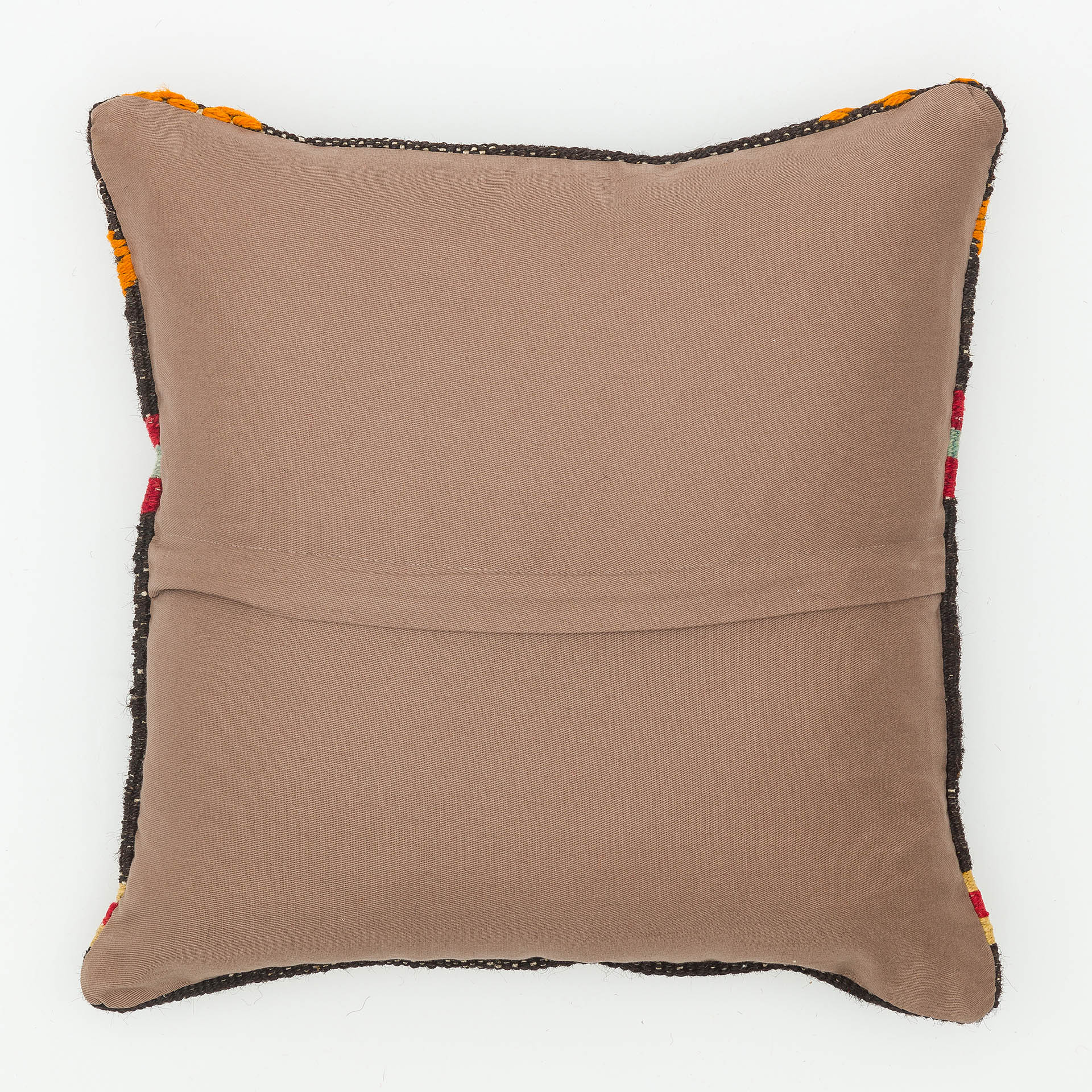 Hand-Woven Pillowcase — detail view 2, kilim vintage rug