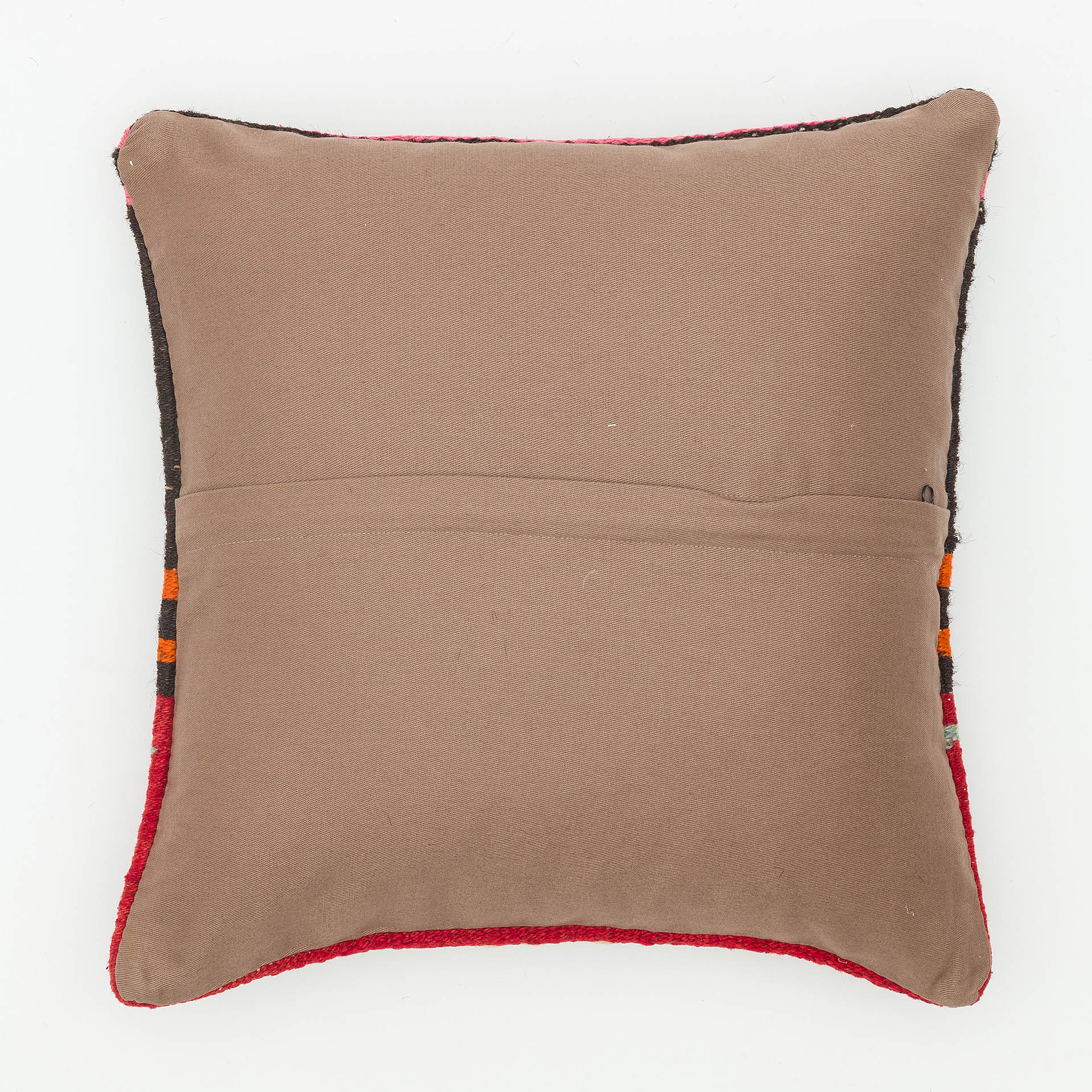 Hand-Woven Pillowcase — detail view 2, kilim vintage rug