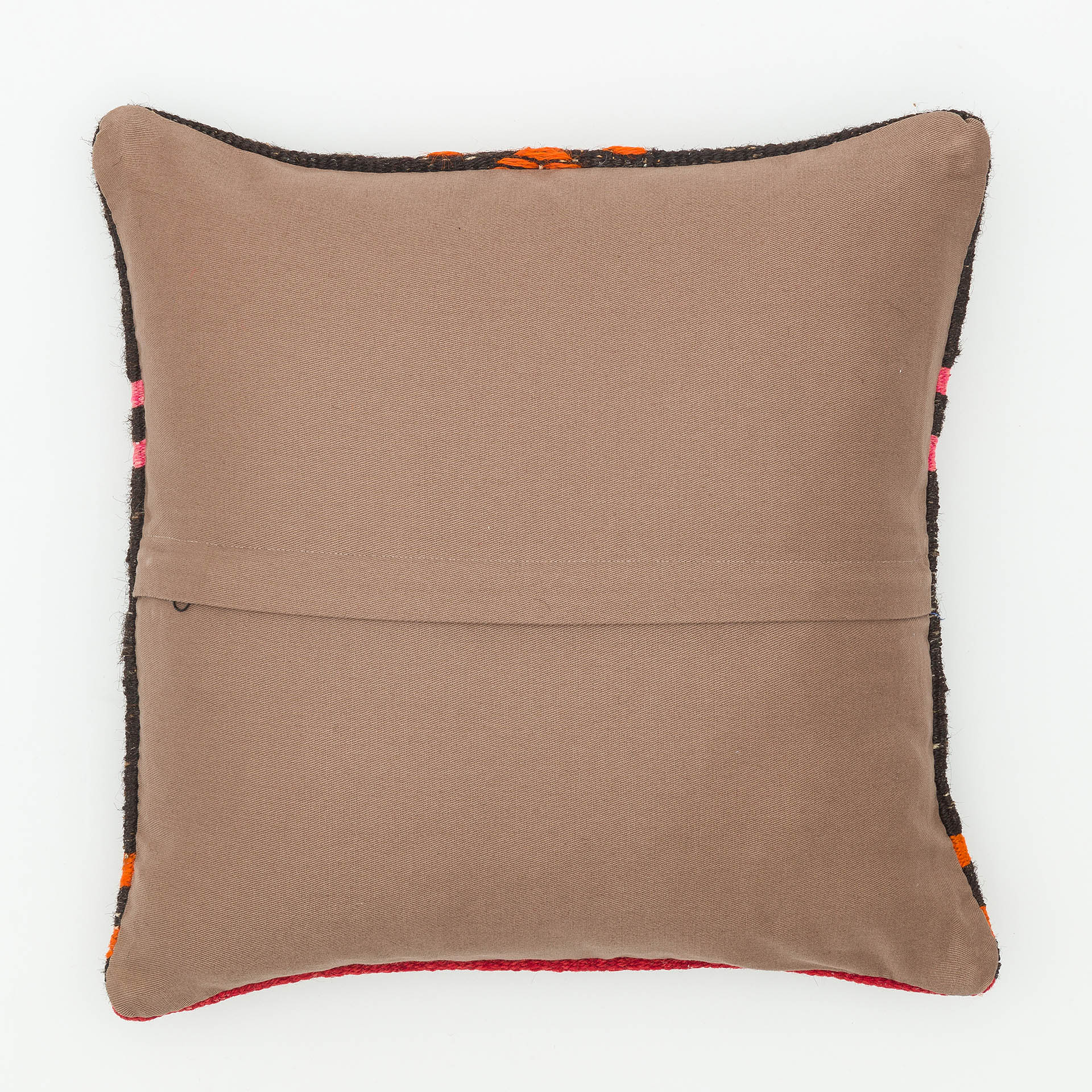 Hand-Woven Pillowcase — detail view 2, kilim vintage rug