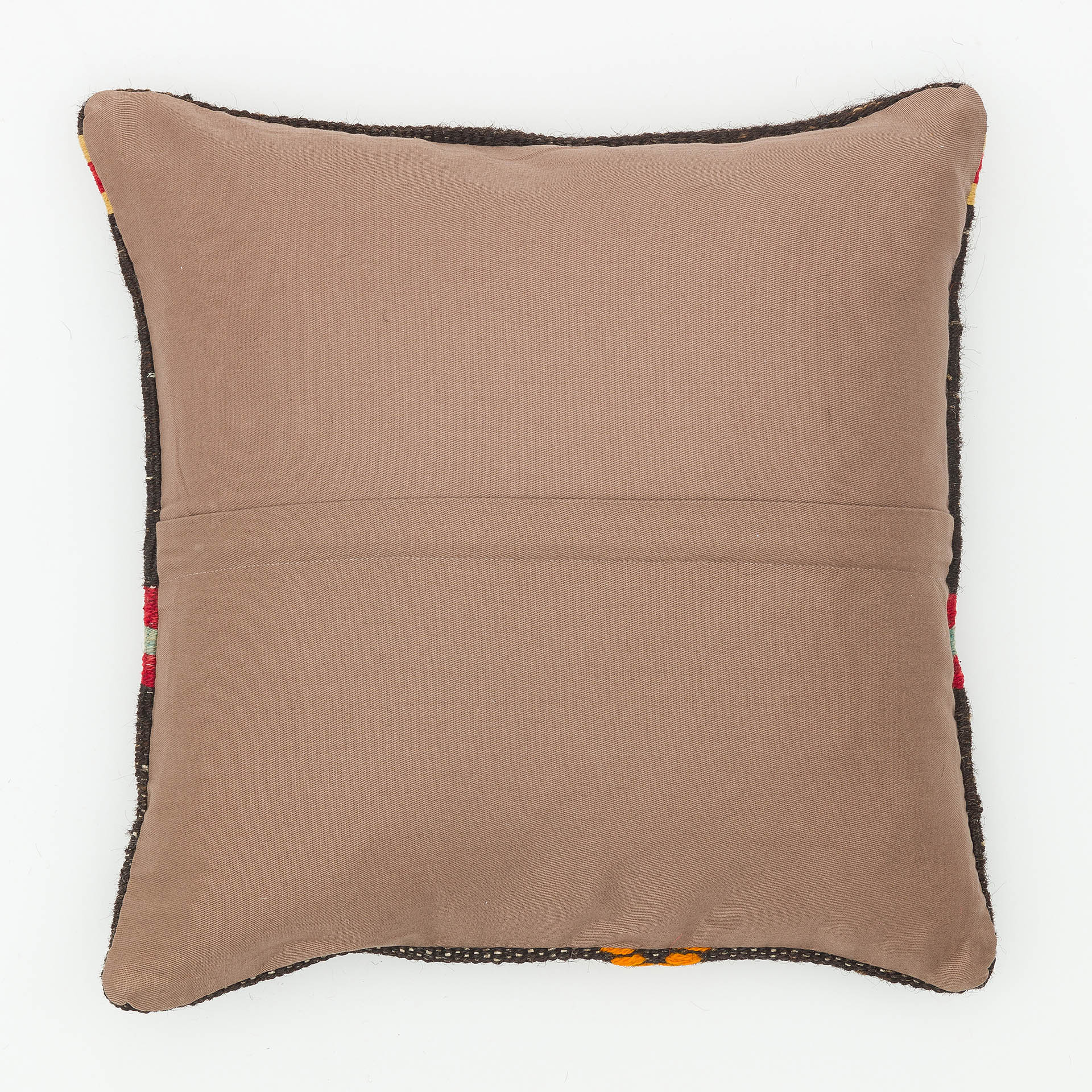 Hand-Woven Pillowcase — detail view 2, kilim vintage rug