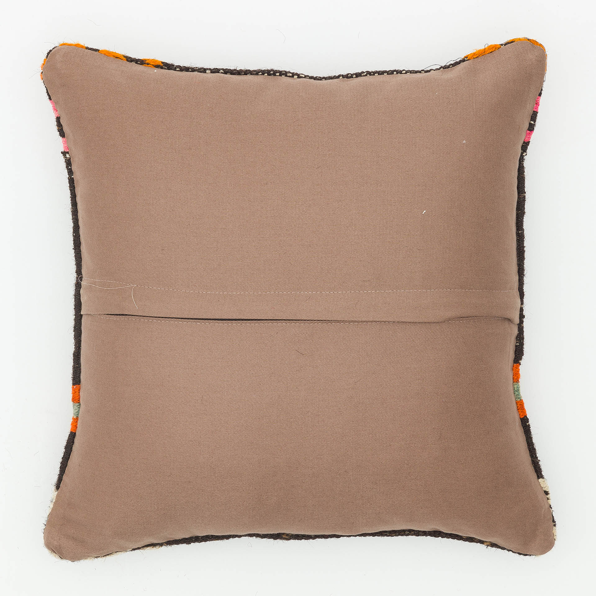 Hand-Woven Pillowcase — detail view 2, kilim vintage rug
