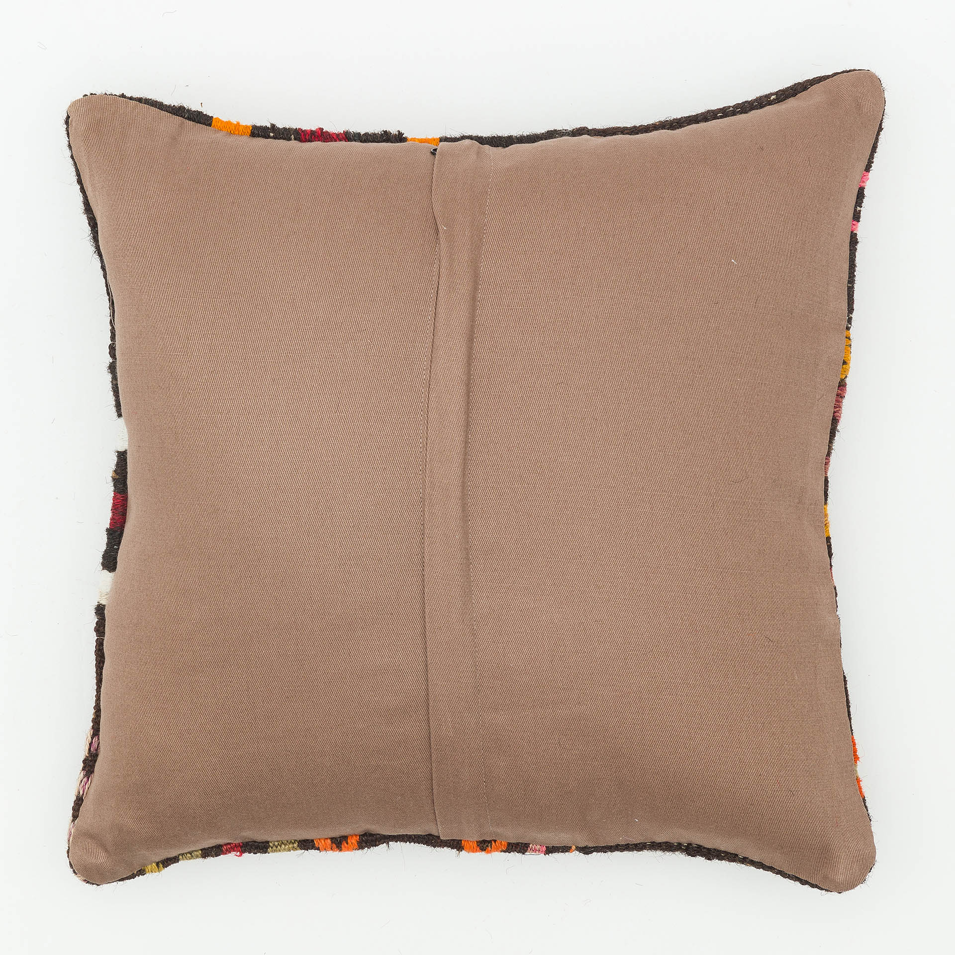 Hand-Woven Pillowcase — detail view 2, kilim vintage rug