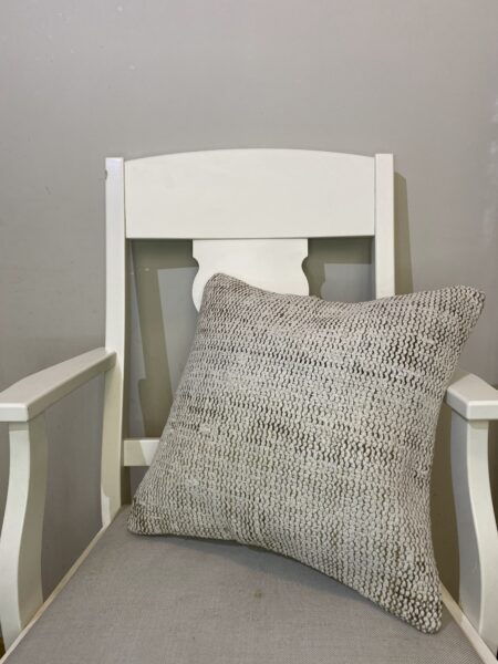 Hand-Woven Pillowcase, vintage rug, Kilim, hand-knotted wool & cotton, size 45 × 45 cm, from Milas