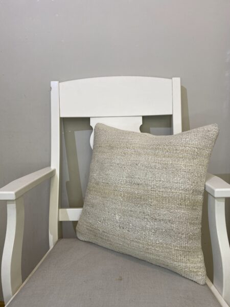 Handwoven Pillowcase, vintage rug, Kilim, hand-knotted wool, cotton & silk, size 45 × 45 cm, from Gördes