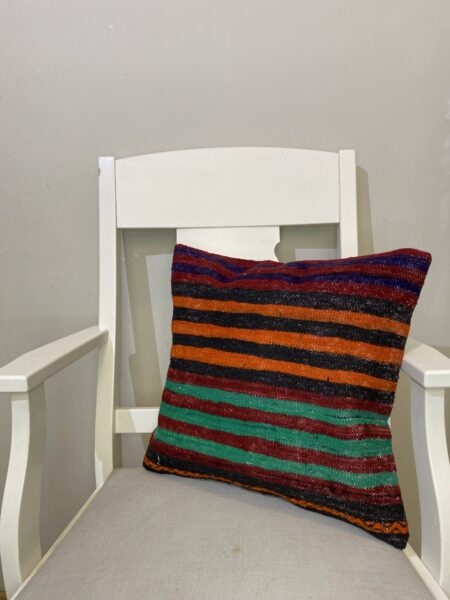 Hand-Woven Pillowcase, Kilim rug, cotton wool/weave, size 45 × 45 cm, from Kayseri, SKU 120