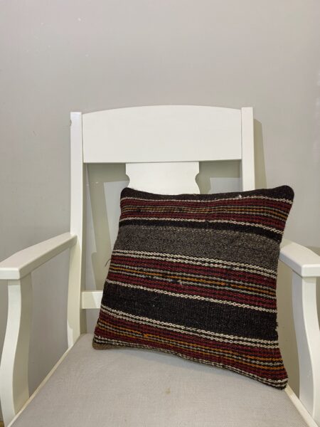 Handwoven Pillowcase, vintage rug, Kilim, hand-knotted wool & silk, size 45 × 45 cm, from Yahyalı