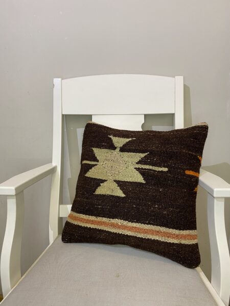 Hand-Woven Pillowcase, Pillowcases rug, silk wool/weave, size 45 × 45 cm, from Konya, SKU 134