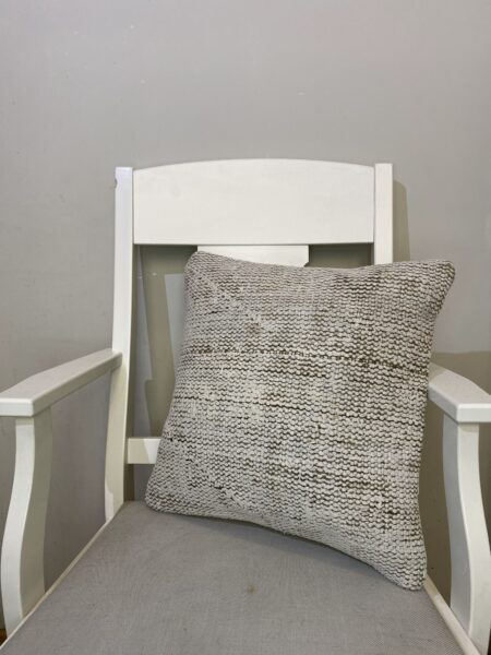 Handwoven Pillowcase, vintage rug, Kilim, hand-knotted wool, size 45 × 45 cm, from Van