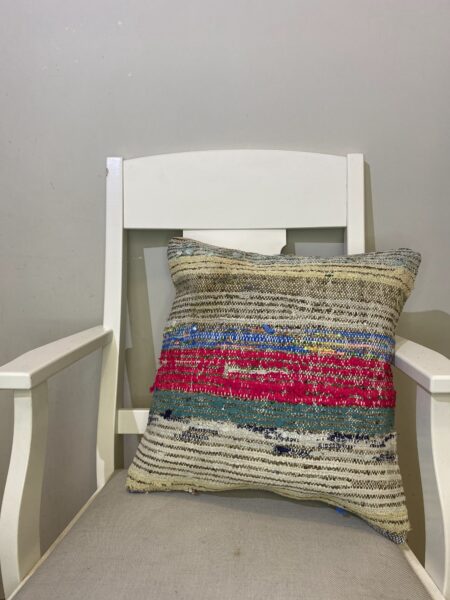 Handwoven Pillowcase, Kilim rug, wool wool/weave, size 45 × 45 cm, from Ladik, SKU 184
