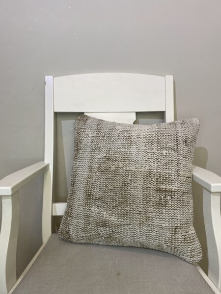Handwoven Pillowcase, vintage rug, Kilim, hand-knotted cotton, size 45 × 45 cm, from Manisa