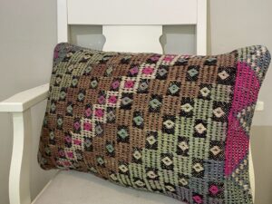 El Dokuma Patchwork Yastık Kılıfı 40x60 cm Kod : 394