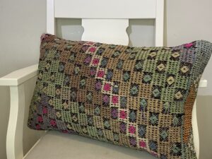 El Dokuma Patchwork Yastık Kılıfı 40x60 cm Kod : 496