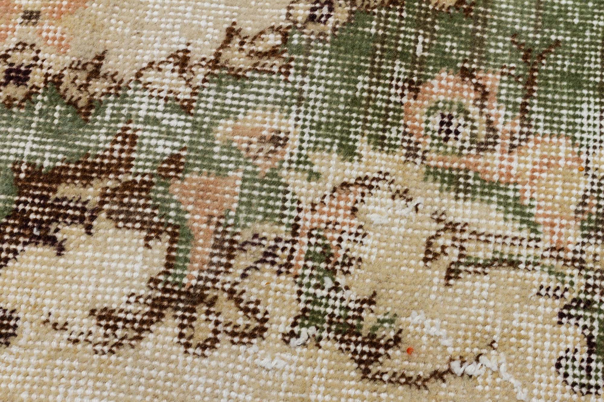 Unique Vintage Distressed Rug — detail view 5, handmade vintage rug