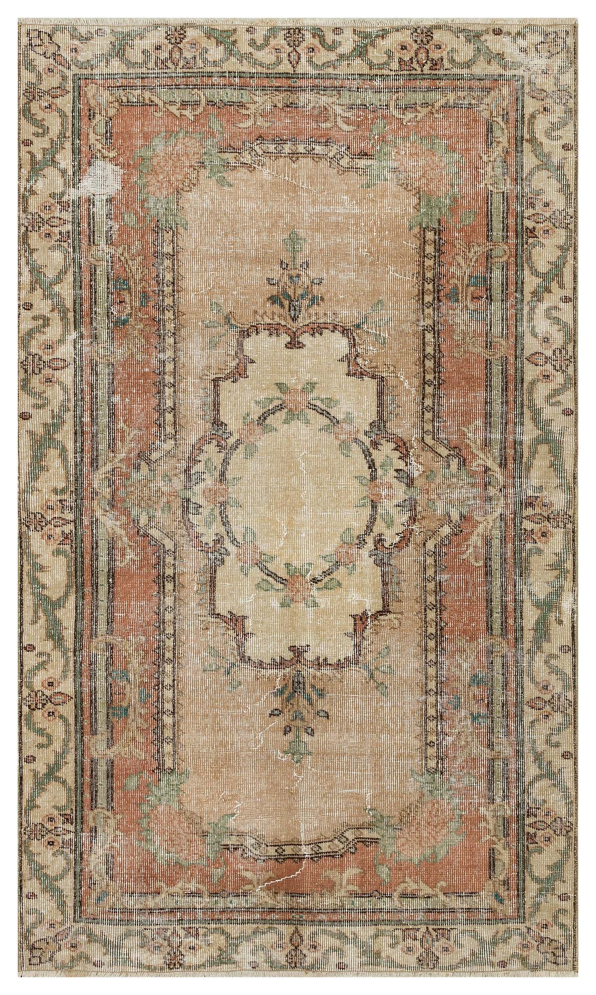 Hand-Woven Vintage Distressed Rug — detail view 2, handmade vintage rug